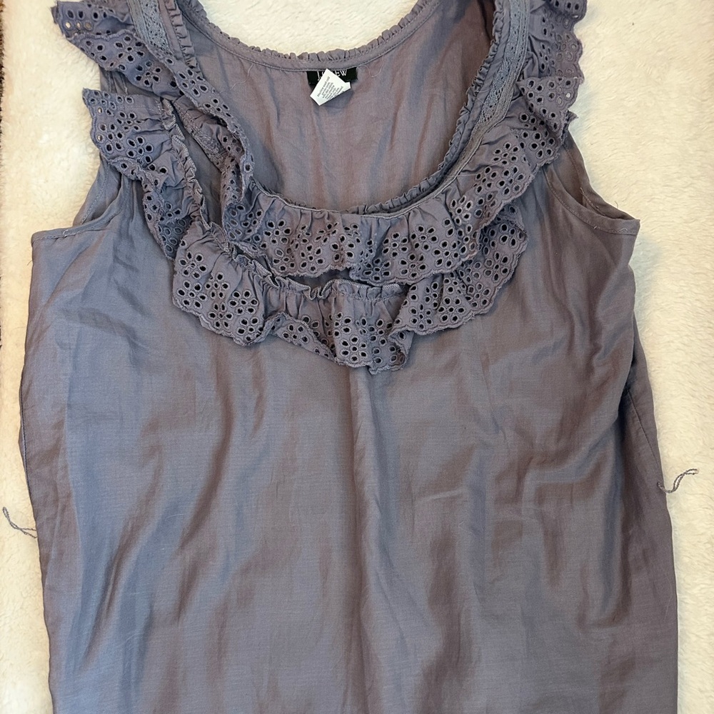 J Crew tank blouse grey size 2 - Picture 1 of 2